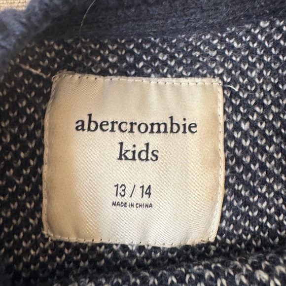Abercrombie Kids Holiday Moose Crew Sweater Navy Christmas Knit Size 13/14 - Picture 10 of 10